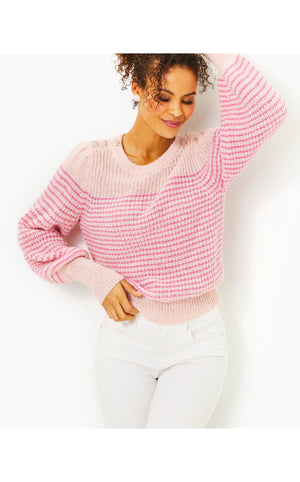 
            
                Load image into Gallery viewer, Finney Sweater - Peony Pink - Sparkle Stripe
            
        