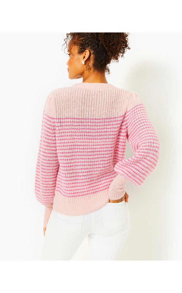 
            
                Load image into Gallery viewer, Finney Sweater - Peony Pink - Sparkle Stripe
            
        