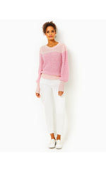 Finney Sweater - Peony Pink - Sparkle Stripe