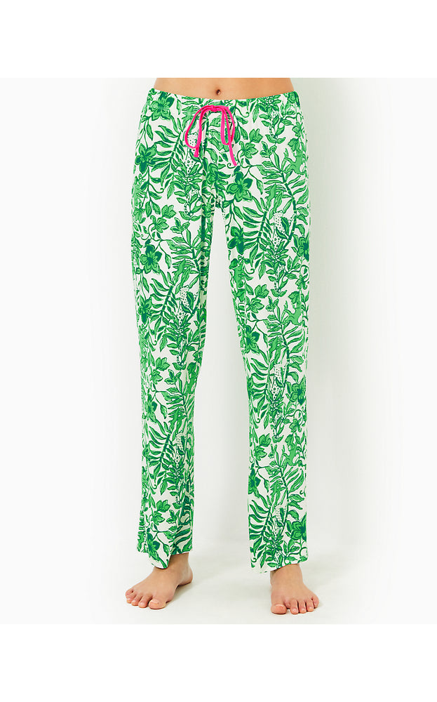 30.5" Pajama Knit Pant - Fiddle Leaf Green Lil Escape Plan PJs