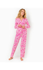 30.5" Pajama Knit Pant - Passion Fruit Pink Absolutely Flamazing