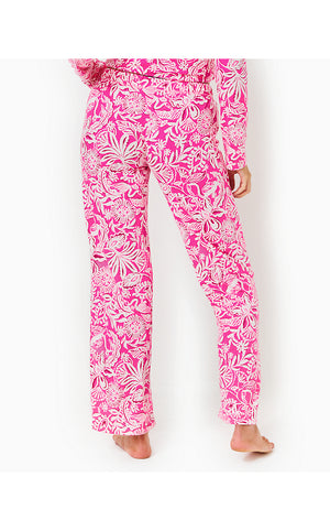 30.5" Pajama Knit Pant - Passion Fruit Pink Absolutely Flamazing