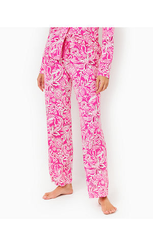 30.5" Pajama Knit Pant - Passion Fruit Pink Absolutely Flamazing