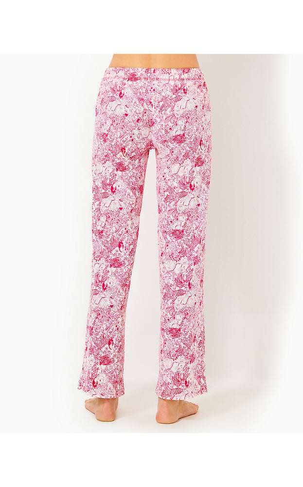 30.5" Pajama Knit Pant - Raspberry Rouge Animal Magnetism