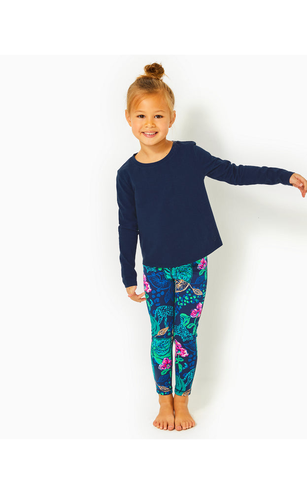 
            
                Load image into Gallery viewer, Girls Mini Emerie Cotton Tee - Low Tide Navy
            
        