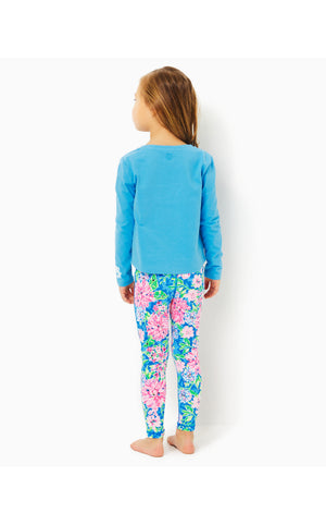 
            
                Load image into Gallery viewer, Girls Mini Emerie Cotton Tee - Lunar Blue
            
        