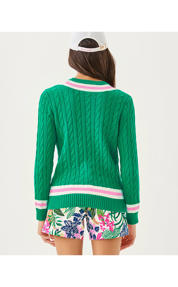 Brockton Cotton Sweater - Kitts Green X Pink Bliss Tipping
