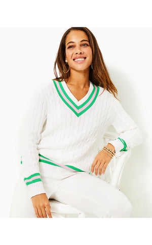 Brockton Cotton Sweater - Resort White