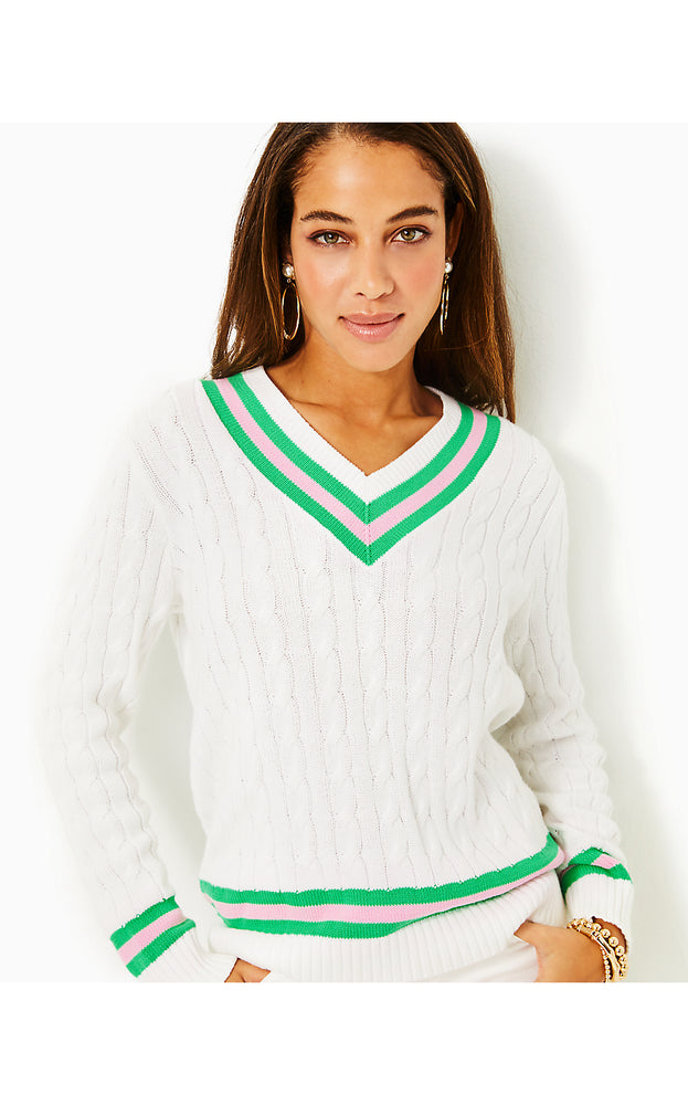 Brockton Cotton Sweater - Resort White