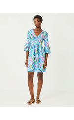 Jannie V-Neck 3/4 Sleeve Dress - Multi Wish You Were Here