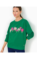 Ballad Cotton Sweatshirt - Fiddle Leaf Green Palm Trees