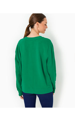 Ballad Cotton Sweatshirt - Fiddle Leaf Green Palm Trees