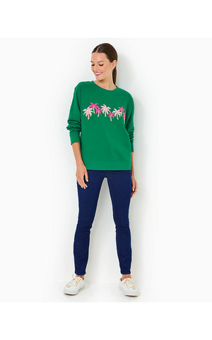 Ballad Cotton Sweatshirt - Fiddle Leaf Green Palm Trees