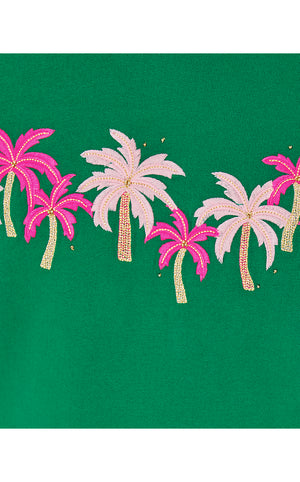 Ballad Cotton Sweatshirt - Fiddle Leaf Green Palm Trees