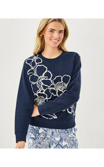 Ballad Long Sleeve Sweatshirt - Low Tide Navy Go Big Embroidery