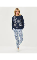 Ballad Long Sleeve Sweatshirt - Low Tide Navy Go Big Embroidery