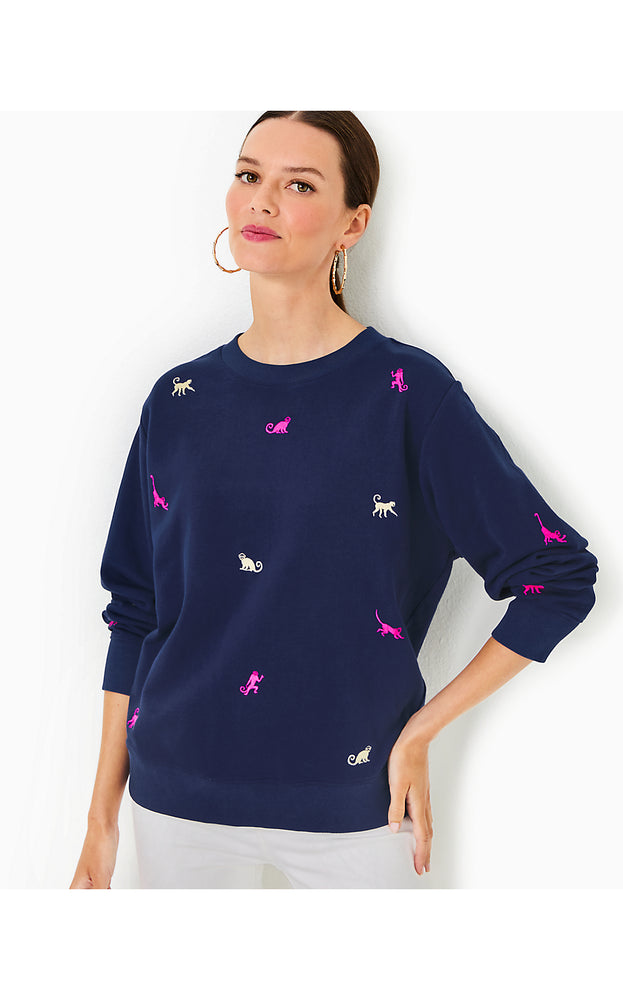 Ballad Cotton Sweatshirt - Low Tide Navy - Monkey Half Drop