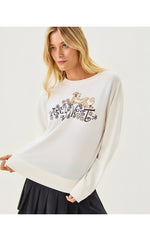 Ballad Long Sleeve Sweatshirt - Resort White Key West Monkey Graphic