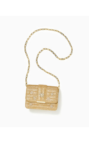 
            
                Load image into Gallery viewer, Emmeline Straw Crossbody Bag - Gold Metallic -  - 1 SZ
            
        