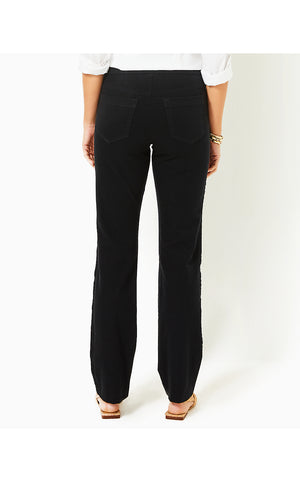 32" Declynn High Rise Straight Leg Pant  - Noir