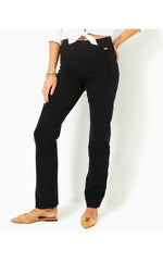 32" Declynn High Rise Straight Leg Pant  - Noir