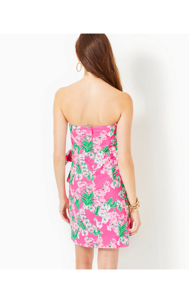 Stela Strapless Stretch Bow Dress - Roxie Pink - Worth A Look