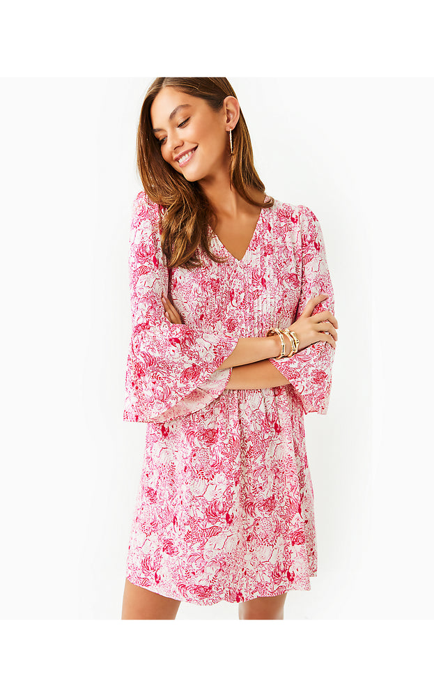 Danika Tunic Dress - Raspberry Rouge Animal Magnetism