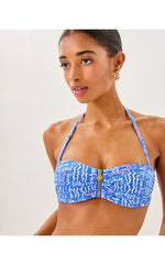 Genya Bandeau Bikini Top - Sunwashed Blue Seacrets