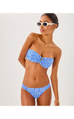 Genya Bandeau Bikini Top - Sunwashed Blue Seacrets