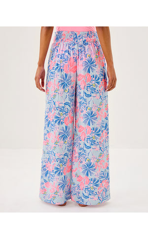 29" Enzo Cotton Cover-Up Pant - Multi Elephant Splash