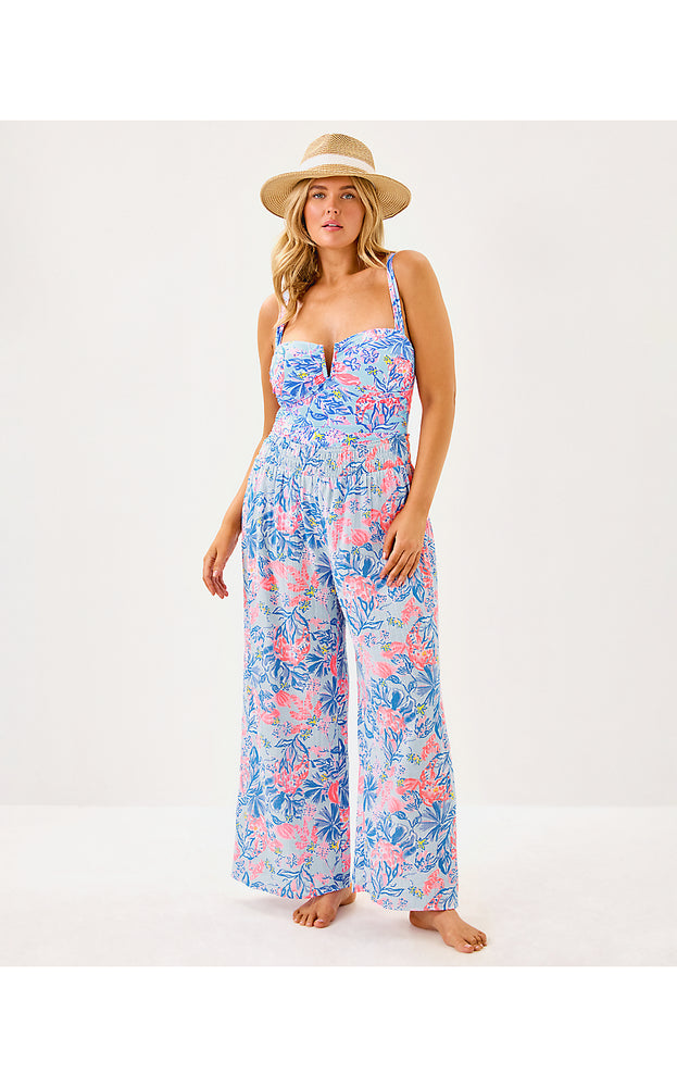29" Enzo Cotton Cover-Up Pant - Multi Elephant Splash