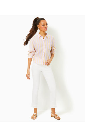 Coralynn Button Down Shirt - Lilac Opal Island Secrets Stripe