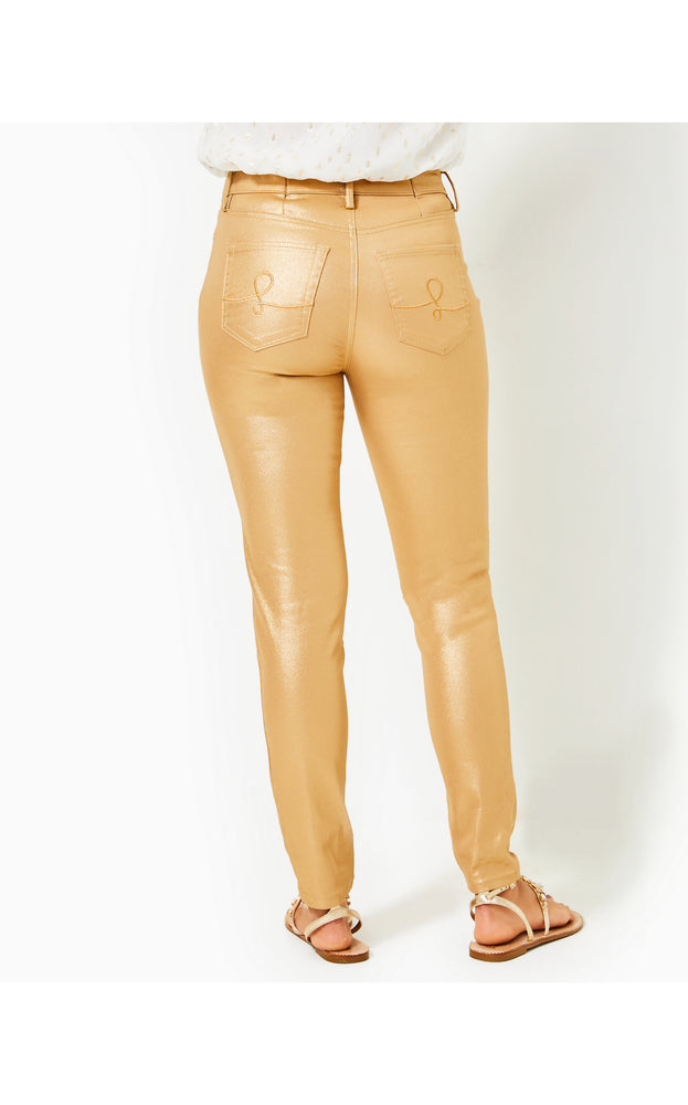 
            
                Load image into Gallery viewer, 29&amp;quot; Eagen High-Rise Skinny Jean - Gold Metallic
            
        