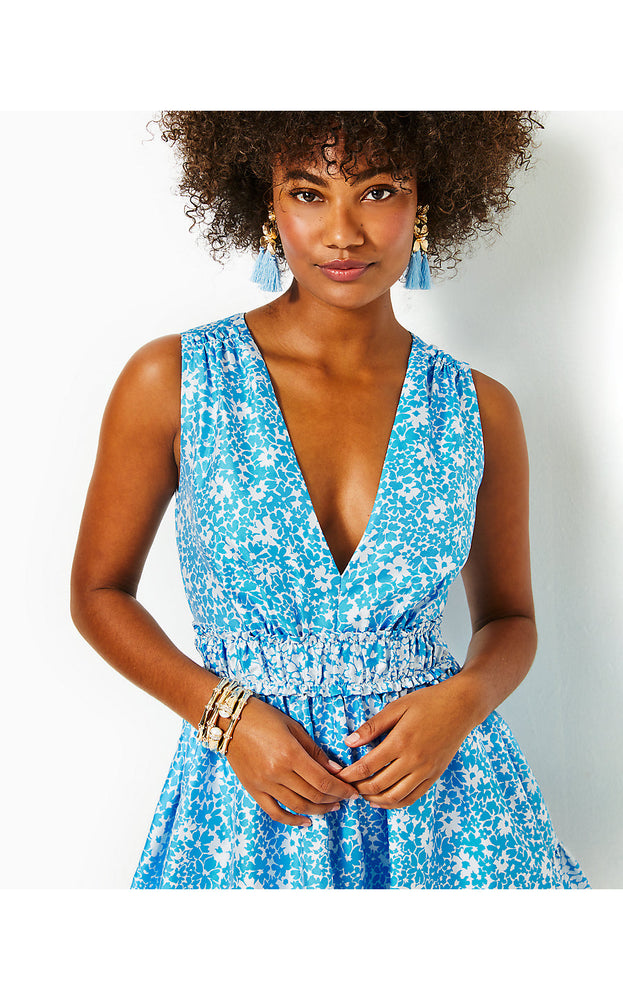 Fabiana Jacquard Dress - Lunar Blue - Baby Blues Jacquard