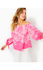Jamielynn Cotton Top - Roxie Pink - Shadow Dancer Engineered Woven Top