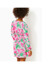 Calla Long Sleeve V-Neck Dress - Roxie Pink - Worth A Look