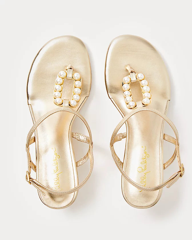 Good As Gold Pearl Wedge - Gold Metallic