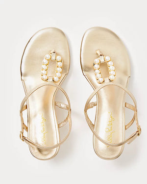Good As Gold Pearl Wedge - Gold Metallic