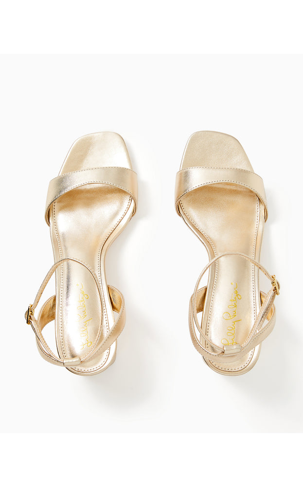 
            
                Load image into Gallery viewer, Cherie Sandal - Gold Metallic
            
        