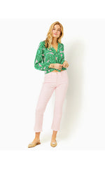 27" Annet High Rise Crop Flare Pant - Misty Pink