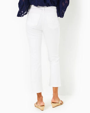 27" Annet High Rise Crop Flare Jean - Resort White