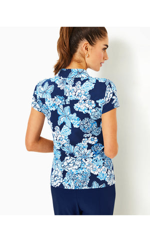 
            
                Load image into Gallery viewer, UPF 50+ Luxletic Frida Polo Top - Low Tide Navy - Bouquet All Day
            
        