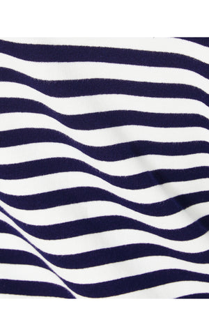 
            
                Load image into Gallery viewer, Kenley Cotton Crew Neck Dress - True Navy - Riviera Stripe
            
        
