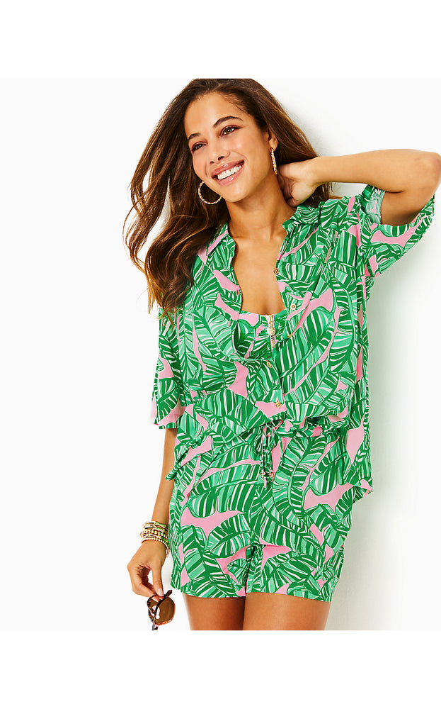 Franki Cover-Up Shirt - Conch Shell Pink - Lets Go Bananas
