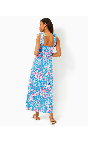 Kailua Smocked Maxi Dress - Multi - Bahamian Rhapsody