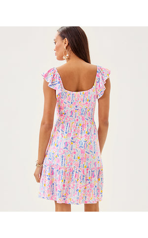 Jilly Smocked Dress - Multi Summer Serenade