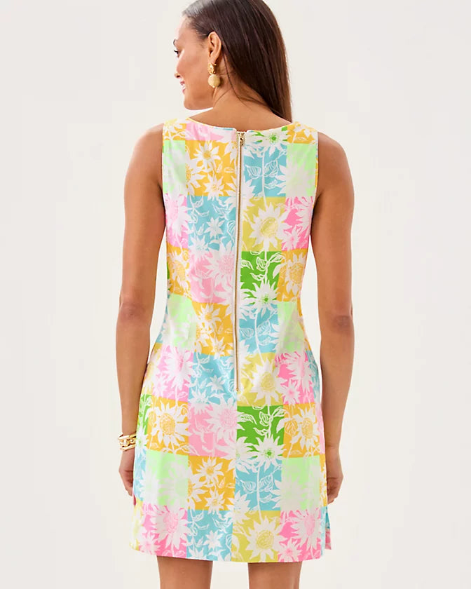 The Lilly Shift Dress - Multi Via Sunny Sunflowers
