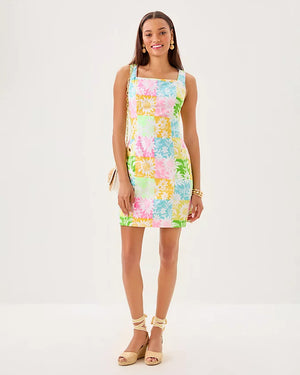 The Lilly Shift Dress - Multi Via Sunny Sunflowers
