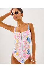Emil One-Piece Swimsuit - Multi Barefoot Beachcomber Engineered One Piece