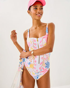 Emil One-Piece Swimsuit - Multi Barefoot Beachcomber Engineered One Piece